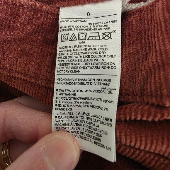 Old Navy Extra High Rise Kicker Boot Cut Women's Corduroy Pants Size 0 - Picture 5 of 8